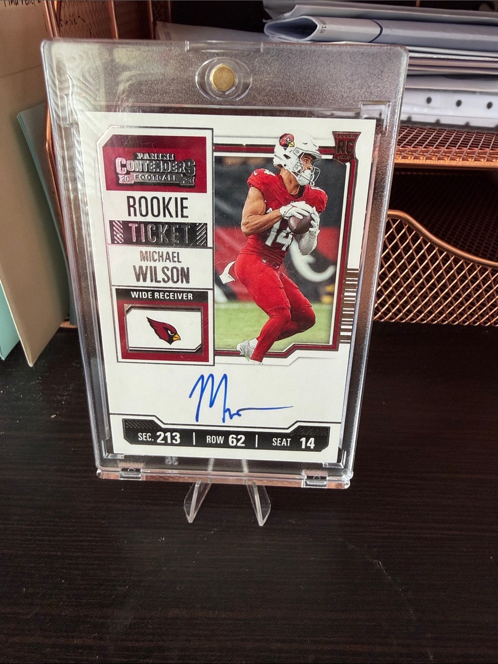 Panini Contenders Rookie Ticket Michael Wilson Autograph - Red/White